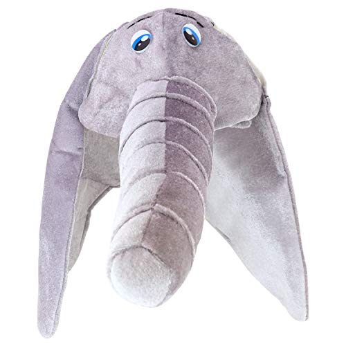 Trendy Apparel Shop Funny Plush Elephant Novelty Costume Hat Child to Adult - Grey