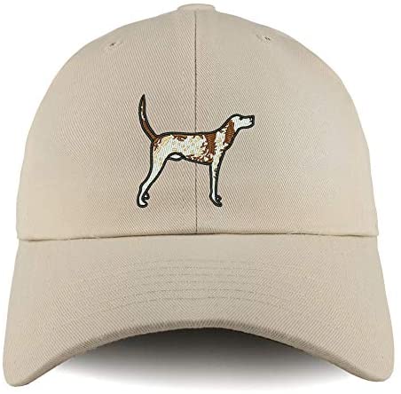 Trendy Apparel Shop Pointer Dog Embroidered Low Profile Soft Cotton Dad Hat Cap