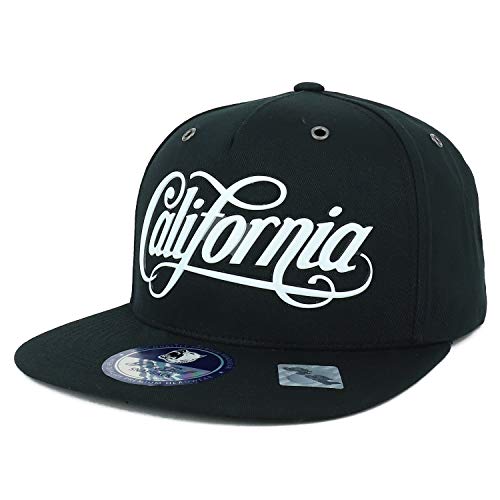 Trendy Apparel Shop California Script High Frequency Letter 5 Panel Snapback Cap