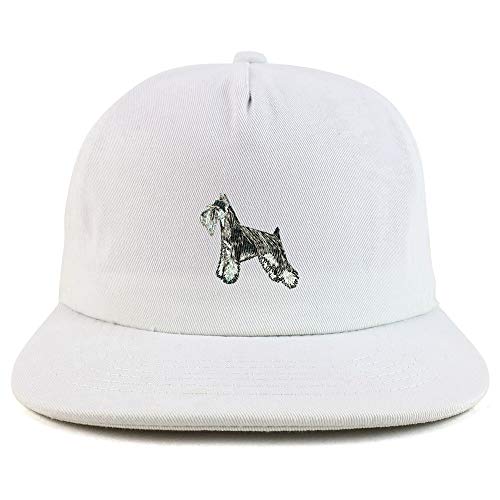 Trendy Apparel Shop Miniature Schnauzer Dog Unstructured 5 Panel Flatbill Cap