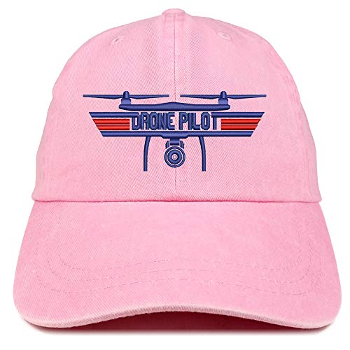 Trendy Apparel Shop Drone Top Gun Pilot Embroidered Cotton Adjustable Washed Cap