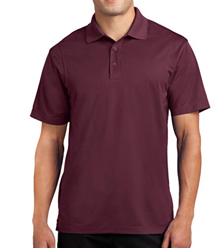 Trendy Apparel Shop Smooth Micropique Moisture-Wicking Polyester Men's Polo Big and Tall Shirt