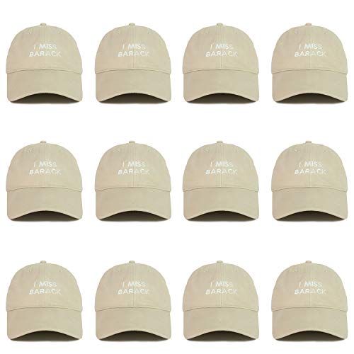 Trendy Apparel Shop I Miss Barack Embroidered Soft Crown 100% Brushed Cotton Cap Multipack Value Deal