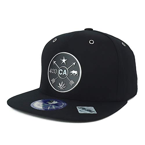 Trendy Apparel Shop California State Marijuana High Frequency Patch Snapback Cap