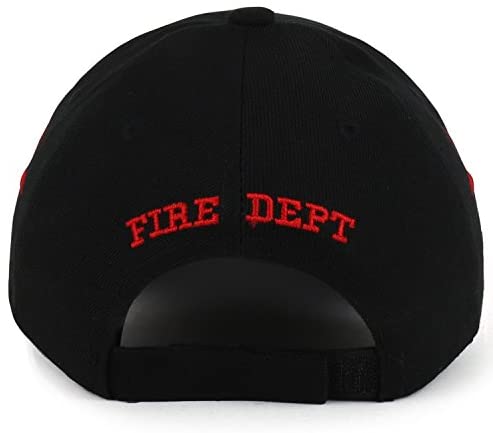 Trendy Apparel Shop First in Last Out 3D Fire Embroidered Adjustable Baseball Cap