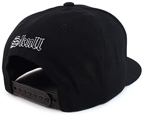 Trendy Apparel Shop Crossbone Skull Fire Embroidered Snapback Baseball Cap