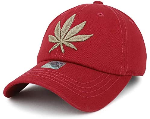 Trendy Apparel Shop Marijuana Weed Leaf 3D Embroidered Cotton Dad Hat