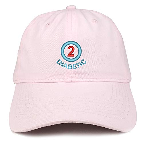 Trendy Apparel Shop Type Two Diabetic Embroidered Brushed Cotton Cap