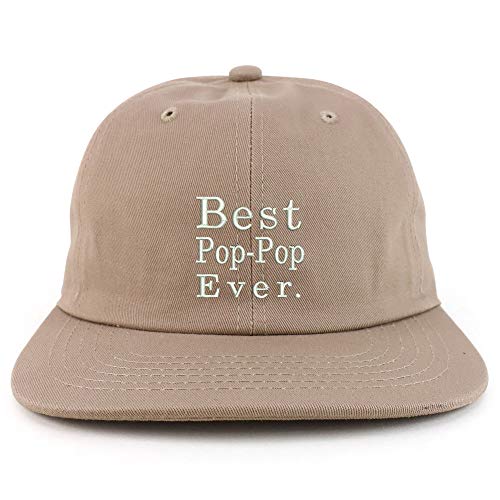 Trendy Apparel Shop Best Pop Pop Ever Embroidered Low Profile Snapback Cap