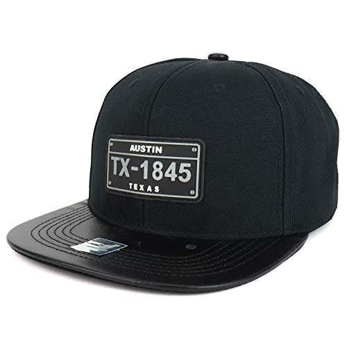 Trendy Apparel Shop Home State License Plate Rubber Patch PU Flatbill Snapback