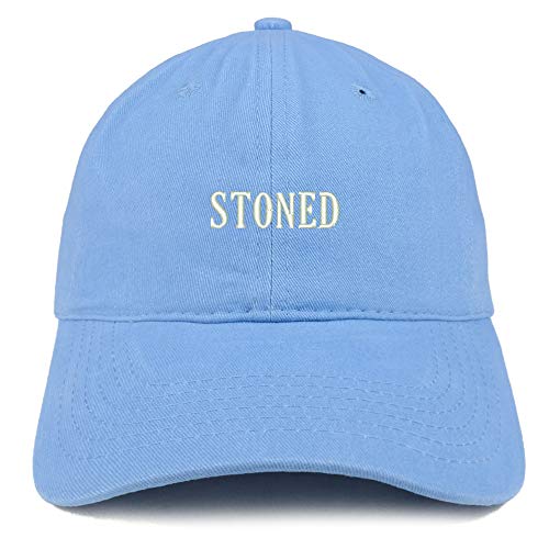 Trendy Apparel Shop Stoned Embroidered Soft Crown 100% Brushed Cotton Cap