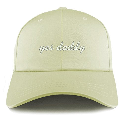 Trendy Apparel Shop Yes Daddy Embroidered Structured Satin Adjustable Cap