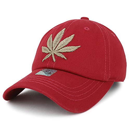 Trendy Apparel Shop Marijuana Weed Leaf 3D Embroidered Cotton Dad Hat