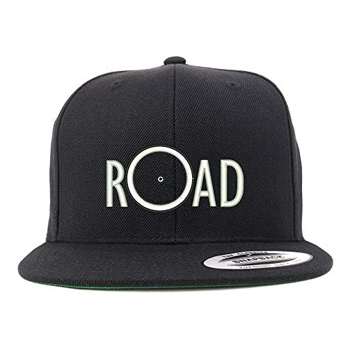 Trendy Apparel Shop Bicycle Road Embroidered Flat Bill Snapback Cap