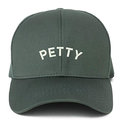 Trendy Apparel Shop XXL Petty Embroidered Structured Trucker Mesh Cap