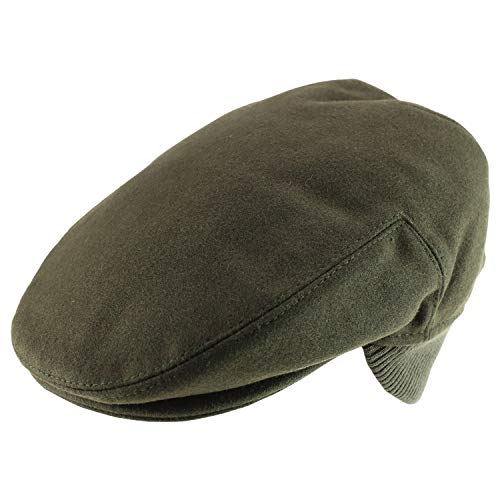 Trendy Apparel Shop Men's Wool Blend Elastic Ribbed Ear Flap Ivy Cap