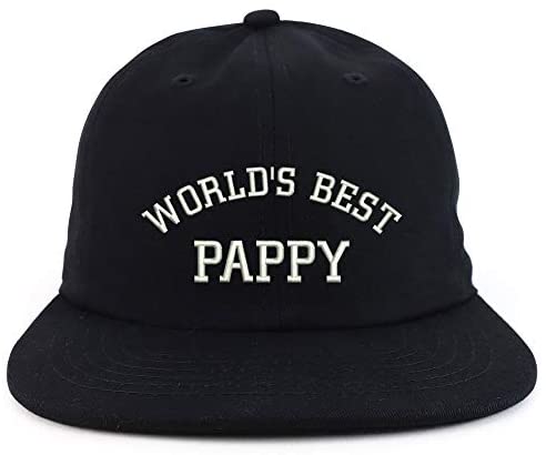 Trendy Apparel Shop World's Best Pappy Embroidered Low Profile Snapback Cap