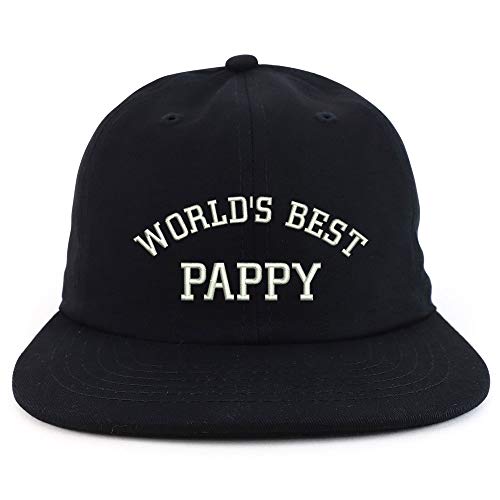 Trendy Apparel Shop World's Best Pappy Embroidered Low Profile Snapback Cap