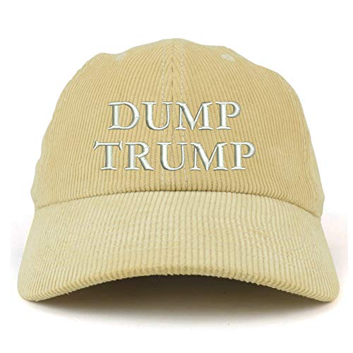 Trendy Apparel Shop Dump Trump Cotton Corduroy Unstructured Baseball Cap