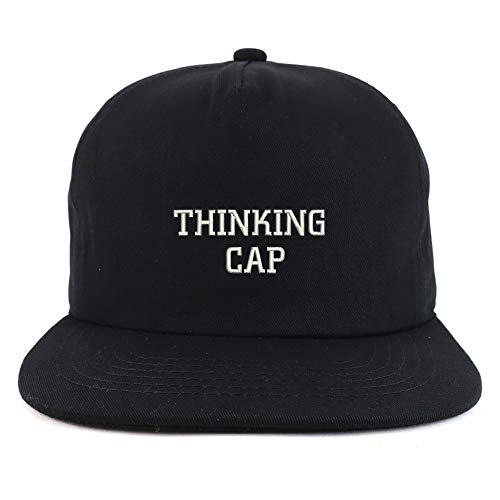 Trendy Apparel Shop Thinking Cap Unstructured Flatbill Snapback Cap