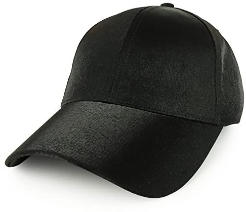 Trendy Apparel Shop Plain Satin Structured Crown Adjustable Baseball Cap