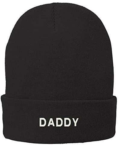 Trendy Apparel Shop Daddy Embroidered Winter Knitted Long Beanie