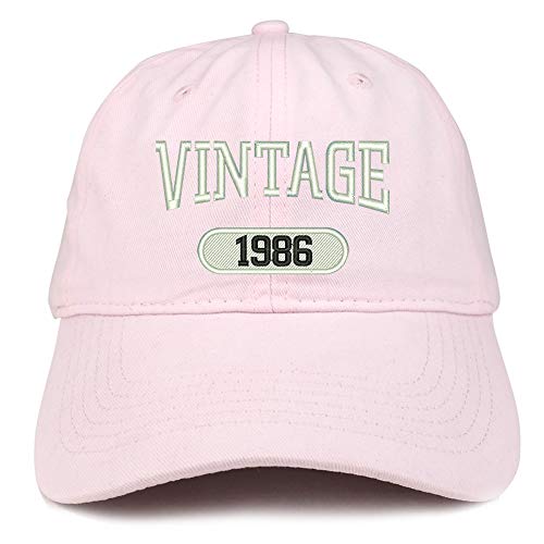 Trendy Apparel Shop 35th Birthday Vintage 1986 Soft Crown Brushed Cotton Cap
