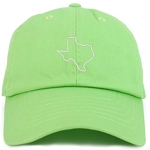 Trendy Apparel Shop Youth Sized Texas State Outline Embroidered Adjustable Unstructured Baseball Cap