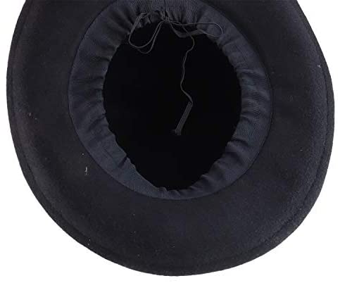 Trendy Apparel Shop Men's Tall Crown Wool Bowler Hat with Black Band