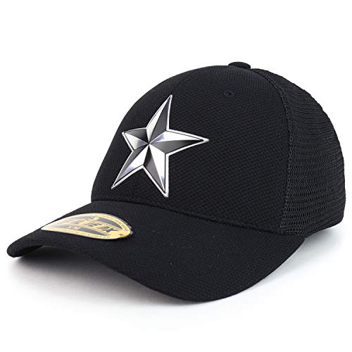 Trendy Apparel Shop High Frequency Lone Star Stretch Fitted Mesh Trucker Cap