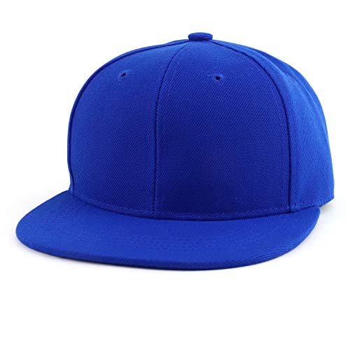 Trendy Apparel Shop Infant to Youth Plain Structured Flatbill Snapback Cap