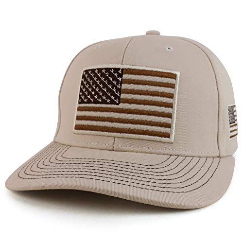 Trendy Apparel Shop 3D USA Flag Embroidered Structured Snapback Baseball Cap