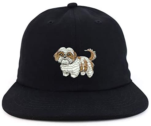 Trendy Apparel Shop Shih Tzu Embroidered Embroidered Low Profile Snapback Cap