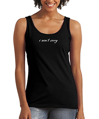 Trendy Apparel Shop I Ain't Sorry Printed Women's Premium Relaxed Modern Fit Cotton Tank Top