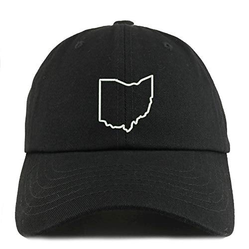 Trendy Apparel Shop Ohio State Outline Solid Adjustable Unstructured Dad Hat