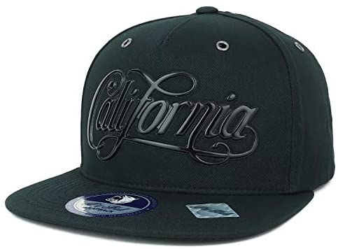 Trendy Apparel Shop California Script High Frequency Letter 5 Panel Snapback Cap