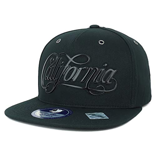 Trendy Apparel Shop California Script High Frequency Letter 5 Panel Snapback Cap