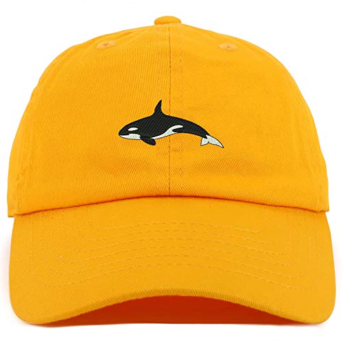 Trendy Apparel Shop Youth Sized Orca Killer Whale Embroidered Adjustable Unstructured Baseball Cap