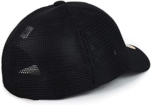 Trendy Apparel Shop High Frequency Pitbull Patch Stretch Fitted Trucker Mesh Cap