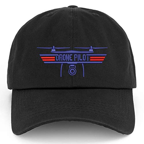 Trendy Apparel Shop XXL Drone Top Gun Pilot Embroidered Unstructured Cotton Cap