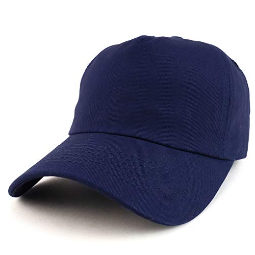 Trendy Apparel Shop Plain Solid Cotton Unstructured 5 Panel Dad Baseball Cap