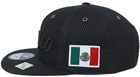 Trendy Apparel Shop 3D Mexico Embroidered Micromesh Flatbill Snapback Hat