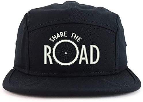 Trendy Apparel Shop Share The Road Embroidered 5 Panel Racer Baseball Cap