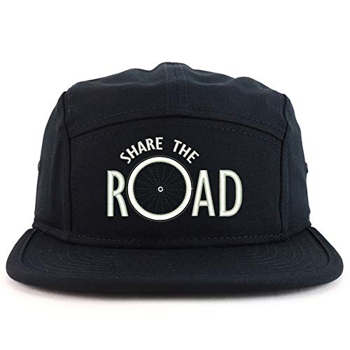 Trendy Apparel Shop Share The Road Embroidered 5 Panel Racer Baseball Cap
