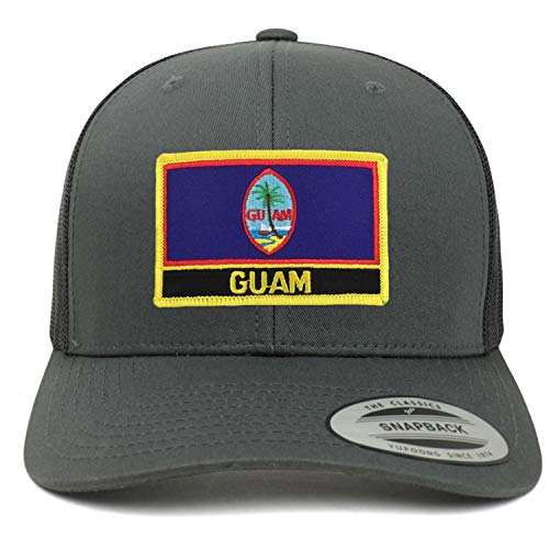 Trendy Apparel Shop Guam Flag Patch Retro Trucker Mesh Cap