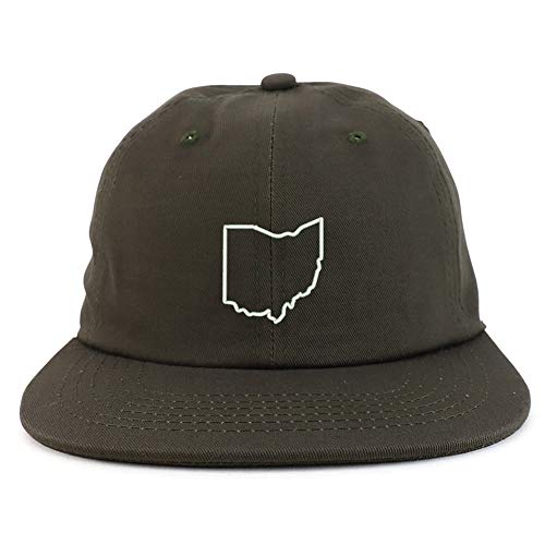 Trendy Apparel Shop Ohio State Outline Embroidered Low Profile Snapback Cap