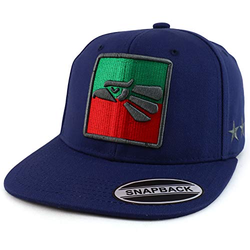 Trendy Apparel Shop Hecho en Mexico Eagle Embroidered Flatbill Snapback Cap
