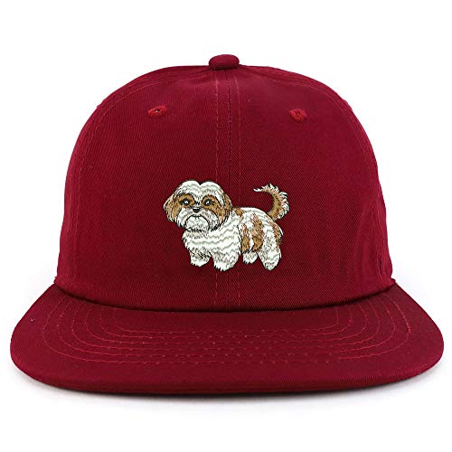 Trendy Apparel Shop Shih Tzu Embroidered Embroidered Low Profile Snapback Cap
