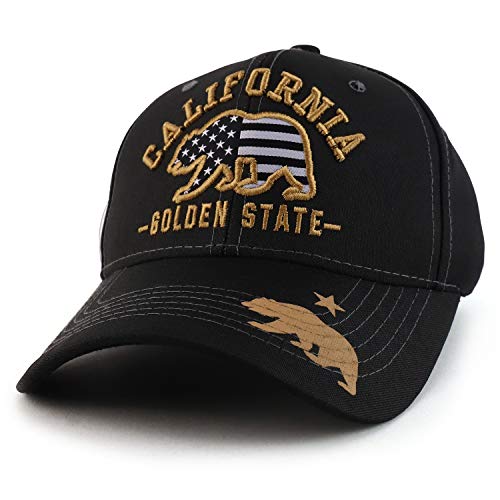 Trendy Apparel Shop California Golden State Bear 3D Embroidered Baseball Cap