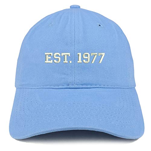 Trendy Apparel Shop EST 1977 Embroidered - 44th Birthday Gift Soft Cotton Baseball Cap